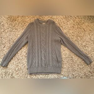 Gray L.L. Bean Fisherman’s Sweater
